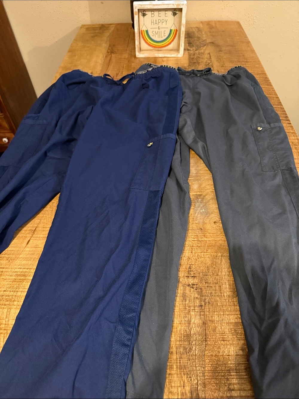 Women’s Cherokee luxe sport scrub pants x2  Navy and Charcoal